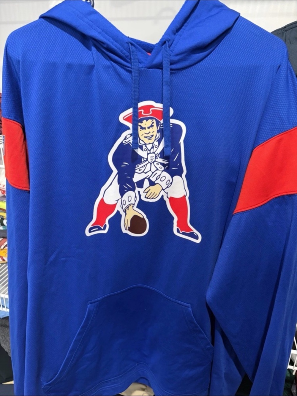 New England Patriots NFL Nike Dri Fit Retro Logo Hoodie Size Large